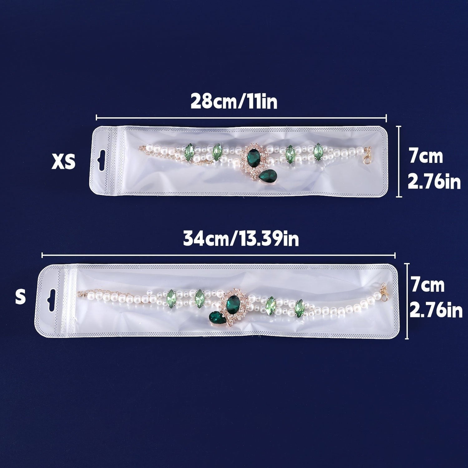 The Spoiled Pet Club The Heiress pet collar with green crystal pendant and pearls in XS and S sizes on display