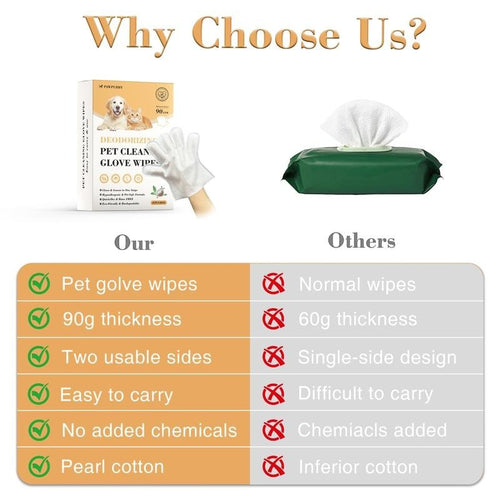 The Spoiled Pet Club Hypoallergenic Deodorizing Pet Bath Wipes are gentle, natural, and come in a 90-count pack.